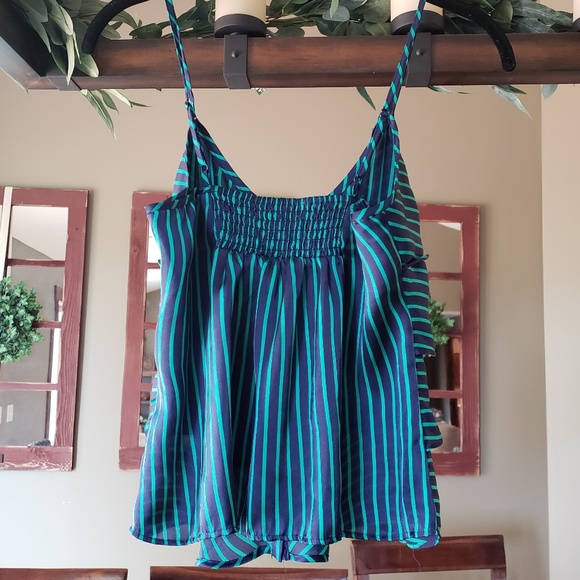 Forever 21 Striped Tiered Camisole Tank Top - Picture 2 of 3